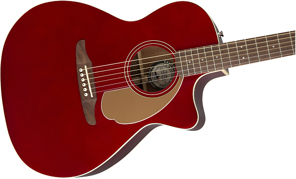 FENDER NEWPORTER PLAYER CAR Электроакустическая гитара, цвет красный металлик