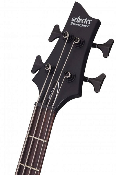 Бас-гитара SCHECTER [STILETTO STEALTH-4 SBK] бас-гитара 4-струнная, корпус: липа, гриф: клен, накладка: палисандр, 24 лада, цвет: Satin Black (SBK)