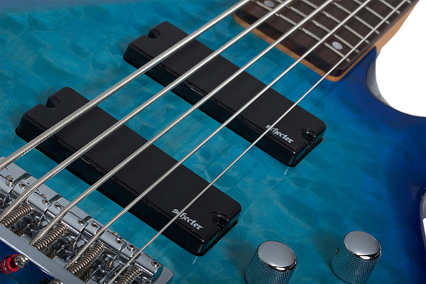 Бас-гитара SCHECTER [C-5 PLUS OBB] бас-гитара 5-струнная, корпус: липа, топ: стеганый клен, гриф: клен, накладка: палисандр, 24 лада, цвет: Ocean Blue Burst (OBB)