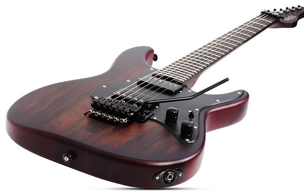 Электрогитара SCHECTER [SUN VALLEY SUPER SHREDDER EXOTIC ZIRICOTE ZIR] электрогитара 6-струнная, корпус: черная лимба с топом из цирикота, гриф: венге, накладка: черное дерево, 24 лада, цвет: Ziricot (ZIR)