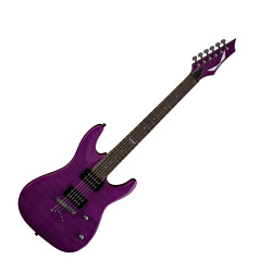 Dean C350 TPP Электрогитара, тип «Ibanez», 24 лада, 25 1/2, HH, 1V+1T, цвет прозрачный фиолетовый.