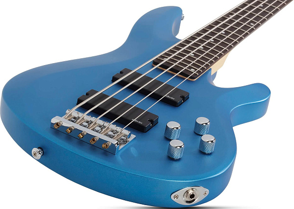 Бас-гитара SCHECTER [C-5 DELUXE SMLB]  5-струнная, корпус: липа, гриф: клен, накладка: палисандр, 24 лада, цвет: Satin Metallic Light Blue (SMLB)