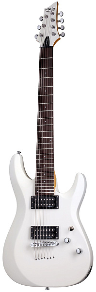 Электрогитара SCHECTER [C-7 DELUXE SWHT] электрогитара 7-струнная, корпус: липа, гриф: клен, накладка: палисандр, 24 лада, цвет: Satin White (SWHT)