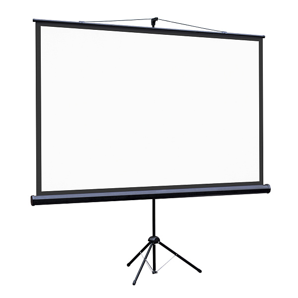 [LEV-100115] Экран на штативе Lumien [Eco View] 130x227см (раб.область124х221 см) (100") Matte White 16:9, цвет корпуса черный