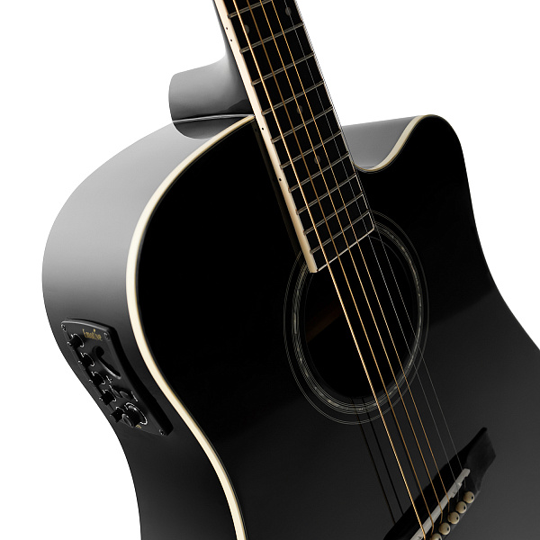 Emotive Rightwood D3 eBK - Электроакустическая гитара дредноут, цвет черный