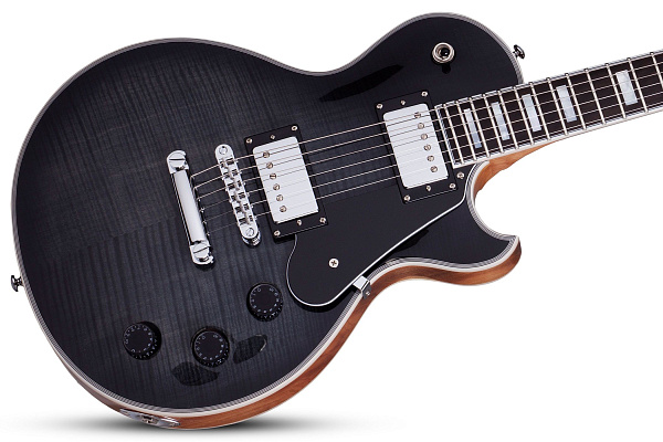 Электрогитара SCHECTER [SOLO-II CUSTOM TBB/NAT] электрогитара 6-струнная, корпус: красное дерево, гриф: красное дерево, накладка: черное дерево, 22 лада, цвет: Trans Black Burst (TBB)