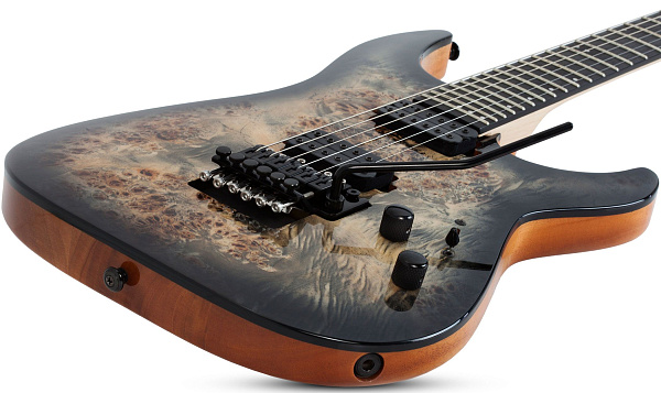 Электрогитара SCHECTER [C-6 FR PRO CB] электрогитара 6-струнная, корпус: красное дерево, топ: кап, гриф: клен 3 куска, накладка: венге, 24 лада, FloydRose, цвет: Charcoal Burst (CB)