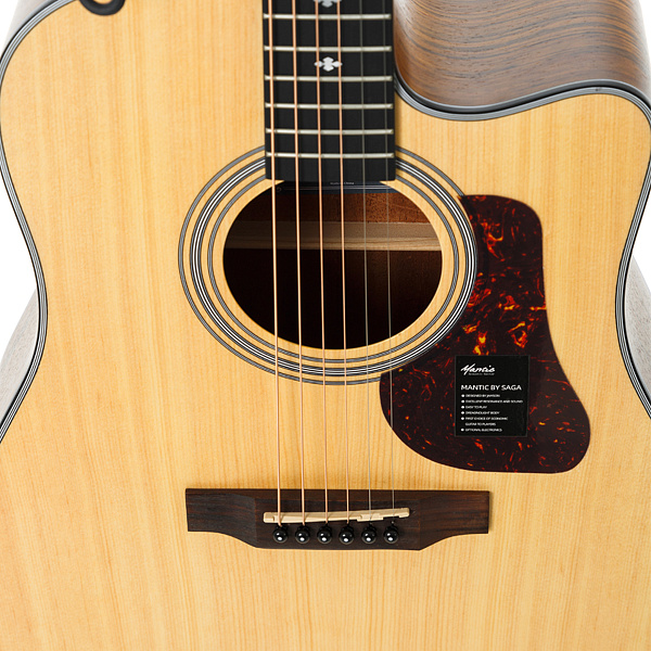 Mantic by SAGA AG-370С - Акустическая гитара дредноут с вырезом, цвет натуральный