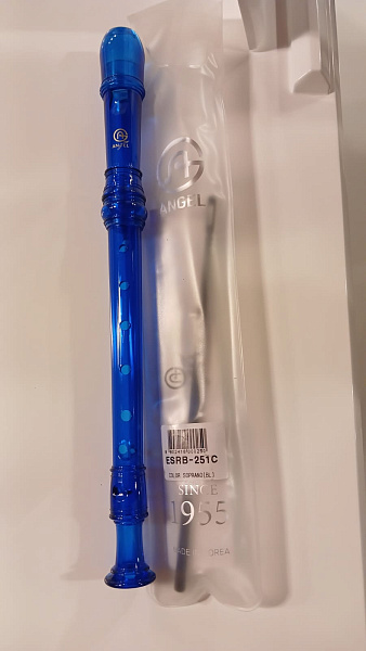 Angel ESRB-251BL - блокфлейта сопрано, барочная, строй "До", цвет синий 