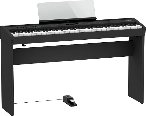 Портативное цифровое пианино ROLAND [FP-60X-BK] (88 клавиш PHA-4 Standard), полифония 256, SuperNATURAL Piano, 358 тембров, Bluetooth 3.0, Headphones 3D Ambience, USB, вес 19,3 кг., черное.