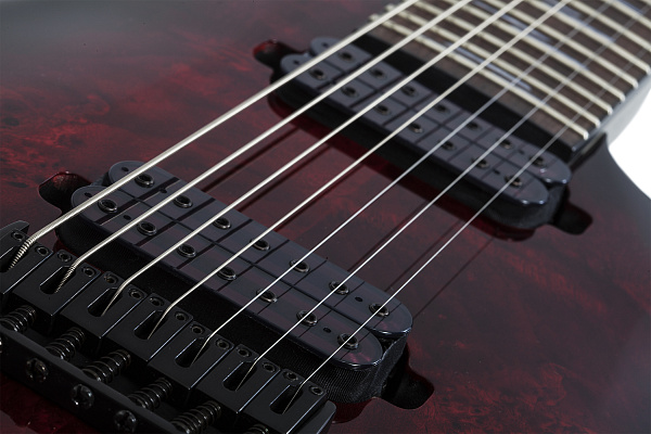 Электрогитара SCHECTER [OMEN ELITE-7 BCHB] электрогитара 7-струнная, корпус: красное дерево, топ: кап, гриф: клен, накладка: палисандр, 24 лада, цвет: Black Cherry Burst (BCHB)