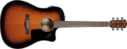 FENDER CD-60CE DREADNOUGHT BROWN SUNBURST W/FISHMAN® MINIQ PREAMP Электроакустическая гитара.