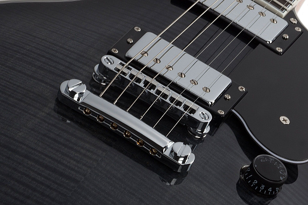 Электрогитара SCHECTER [SOLO-II CUSTOM TBB/NAT] электрогитара 6-струнная, корпус: красное дерево, гриф: красное дерево, накладка: черное дерево, 22 лада, цвет: Trans Black Burst (TBB)