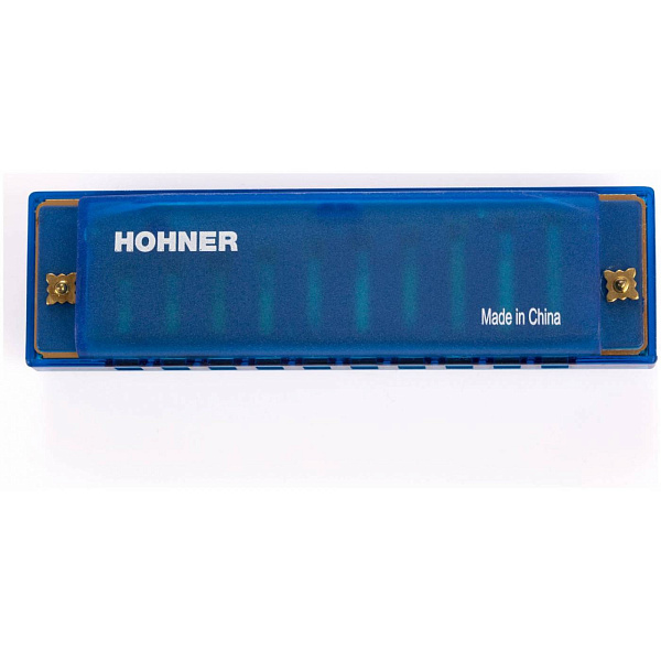 HOHNER Translucent Blue (M1110B) - Диатоническая губная гармоника, тональность C, цвет синий