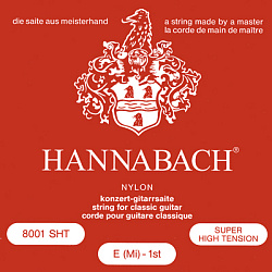 Hannabach 800SHT Red SILVER PLATED - Комплект струн для классической гитары, нейлон/посеребренные
