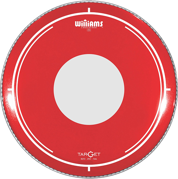 Двуслойный пластик WILLIAMS [RDT2-7MIL-18] FT, 18", красный с точкой, для напольного тома
