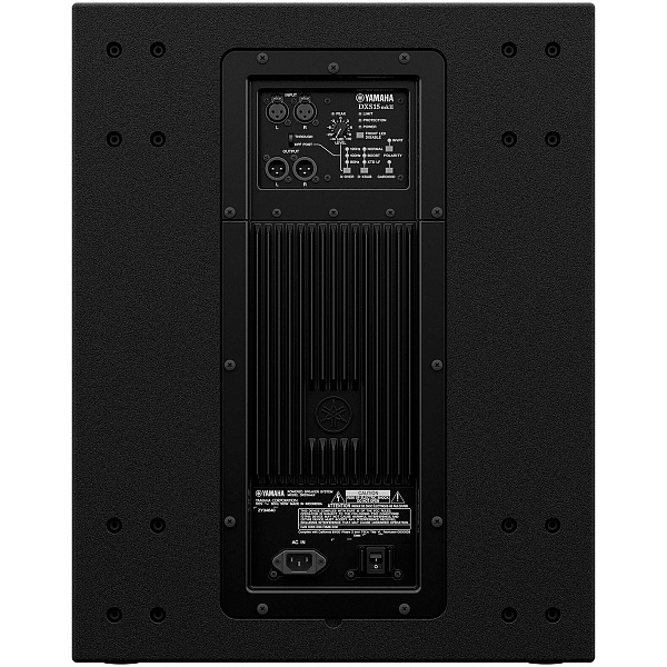 Сабвуфер Yamaha [DXS15MKII] активный, 15", 800W, 135dB, 40Hz~150Hz, вход XLR-3-31 x 2, сквозной выход 2 х XLR3-32 (параллельно с INPUT), гнездо 35мм, болты М20. Цвет: чёрный.