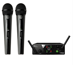 AKG WMS40 Mini2 Vocal Set US25BD Вокальная радиосистема с приёмником SR40 Mini Dual и двумя ручными 